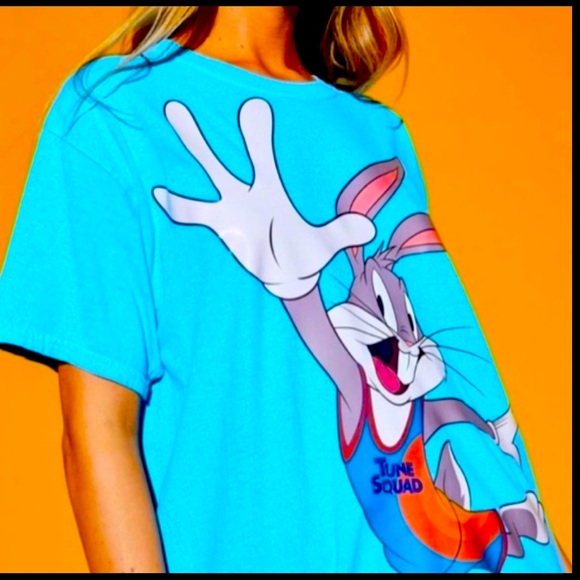 Rare🐰 SPACE JAM: BUGS BUNNY 🐰 A New Legacy Baby Blue Short Sleeve T-Shirt🐰 - Picture 9 of 9